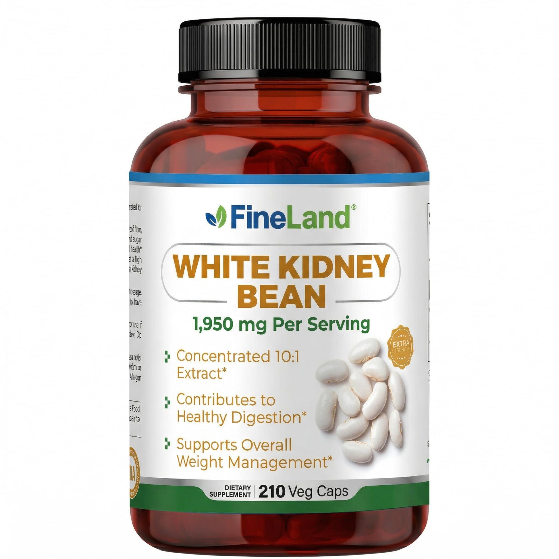 FineLand White Kidney Bean Extract 10:1 Capsules, 210 Count