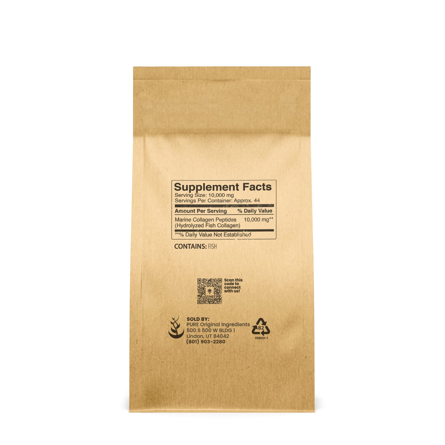 PURE ORIGINAL INGREDIENTS Marine Collagen Powder, 32