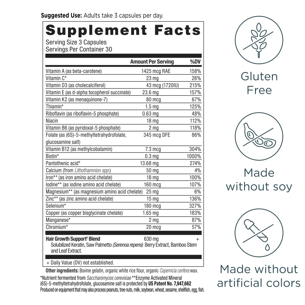 Ancient Nutrition Hair Growth Multivitamin Powder 1 Ounce