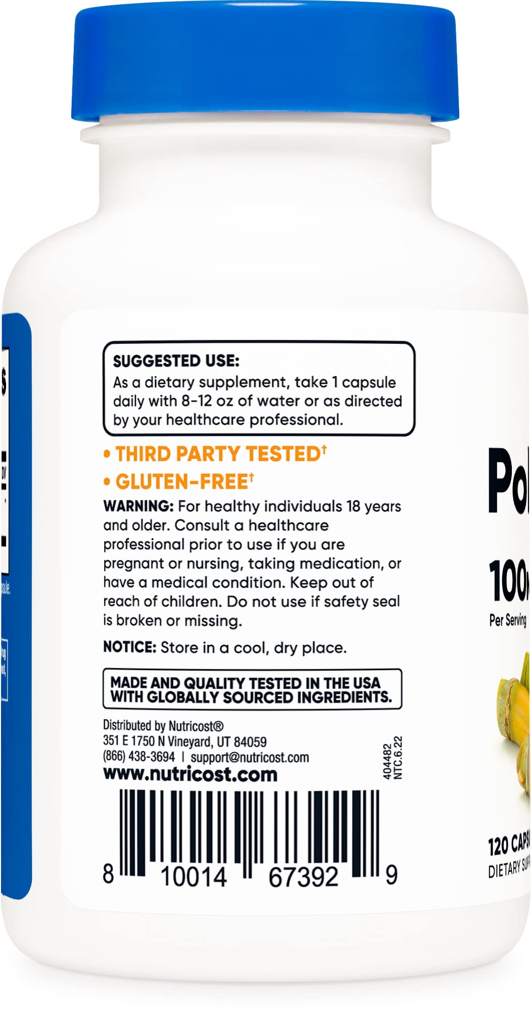 Nutricost Policosanol 100mg Capsule, 120 Capsules