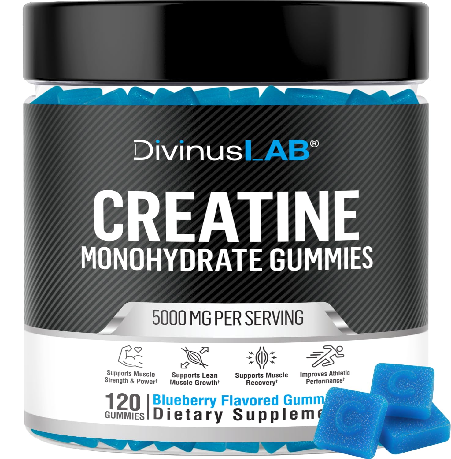 DivinusLab Creatine Monohydrate Gummies 120 Count