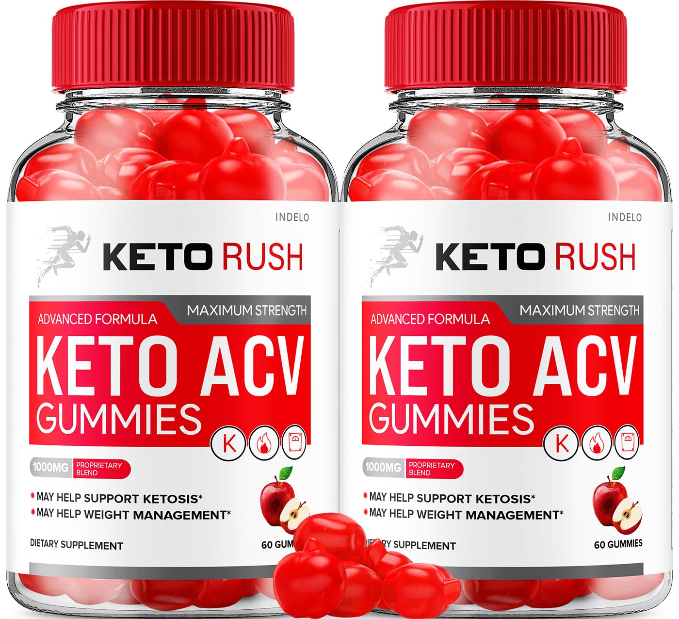Indelo Keto Rush ACV Gummies Advanced, 120 Gummies