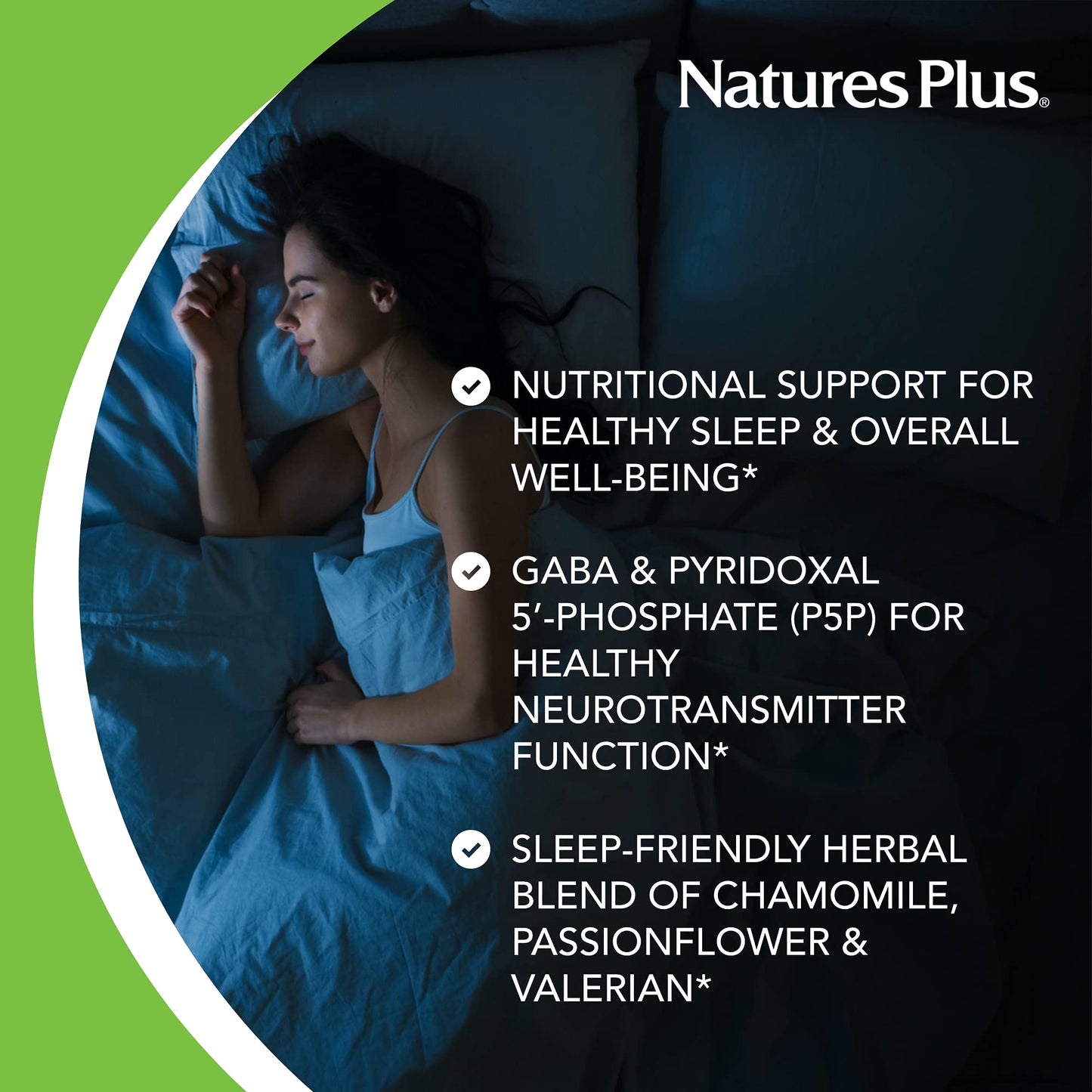 NaturesPlus Melatonin 3 mg Rapid & Sustained Release Bi-Layered Tablets with Chamomile, 60 Tablets