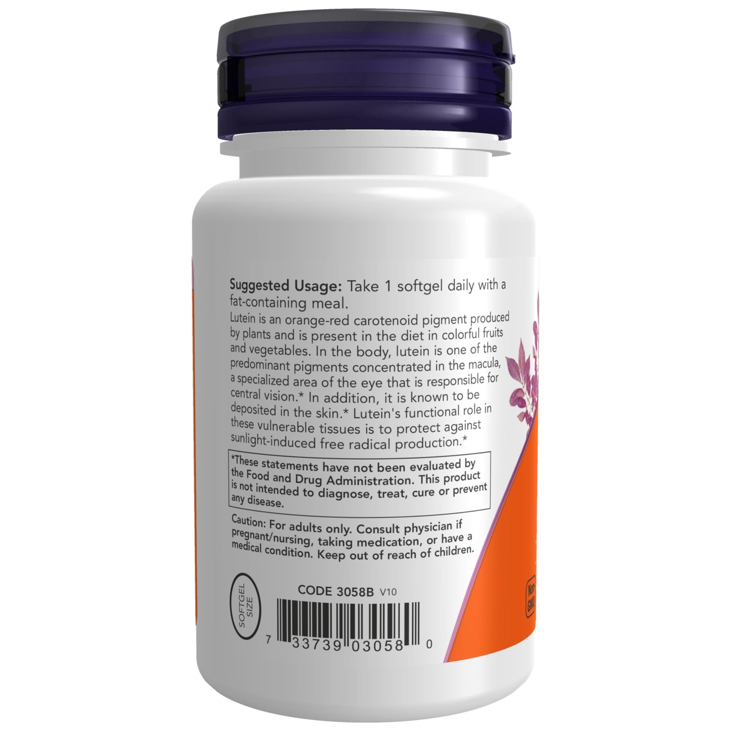 NOW Foods Lutein 10 mg Softgels, 180-count