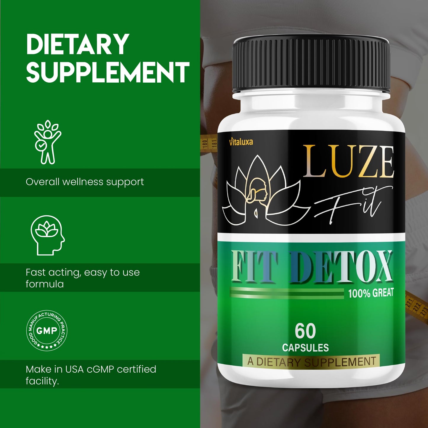 Vitaluxa Luze Fit Detox Capsules 60 Capsules