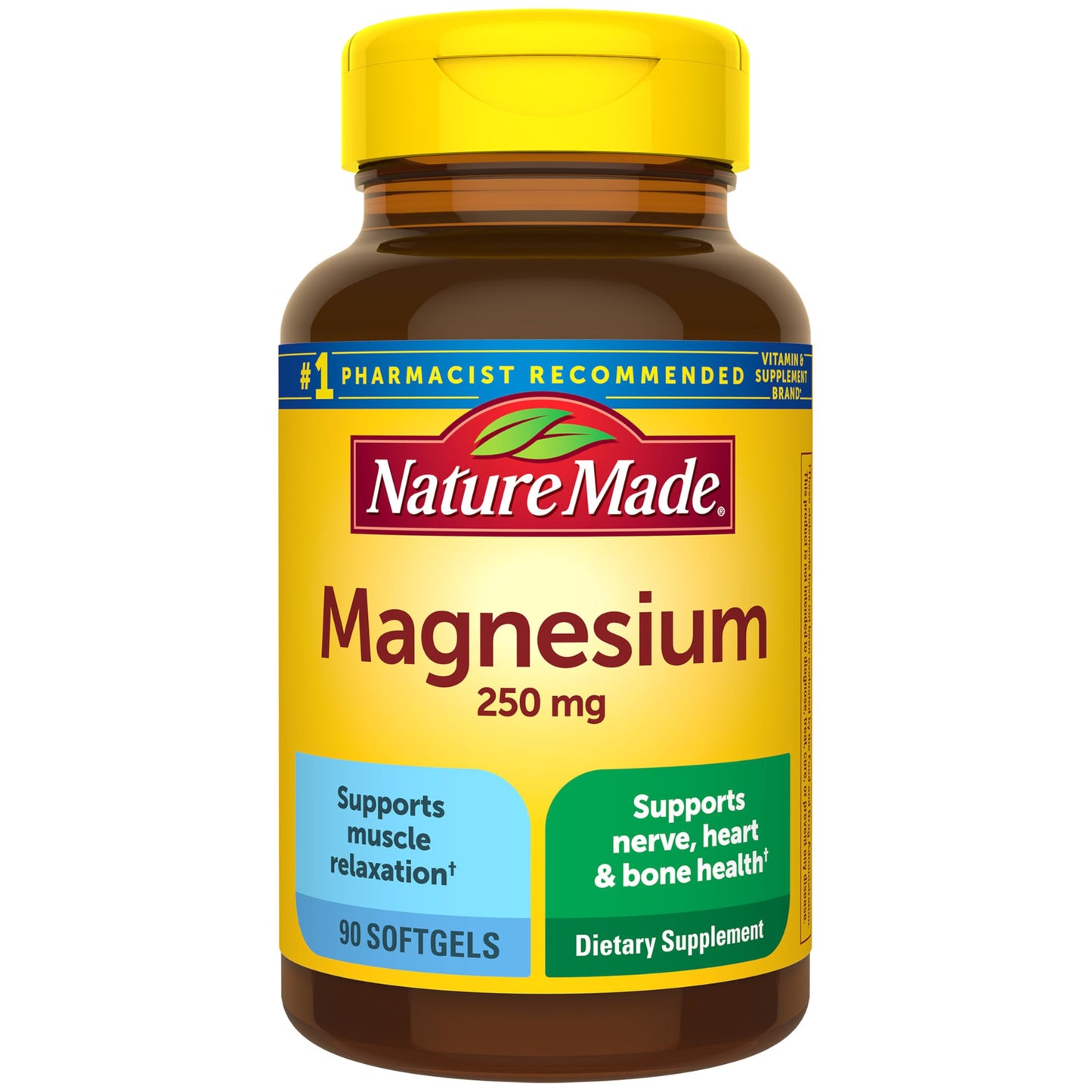 Nature Made Magnesium 250 mg Softgels, 90 Count