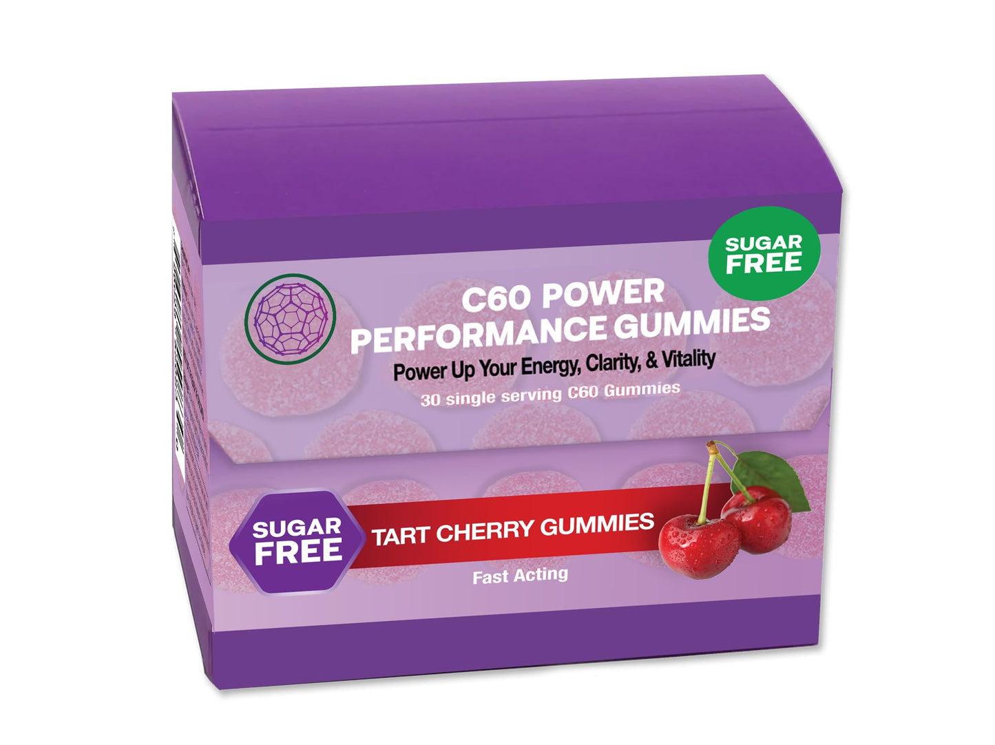 C60 Purple Power C60 Power Sugar-Free Gummies, 30 Count
