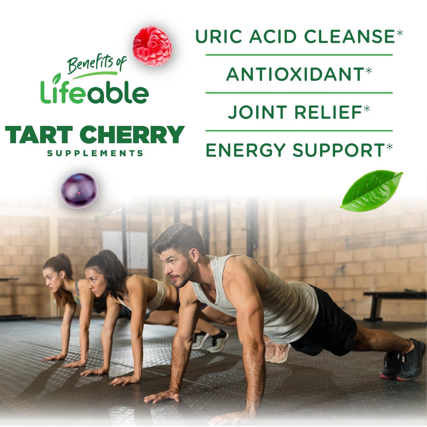 Lifeable Tart Cherry Gummies for Uric Acid Support with Celery & Turmeric Extract, Gummy, 60 Count
