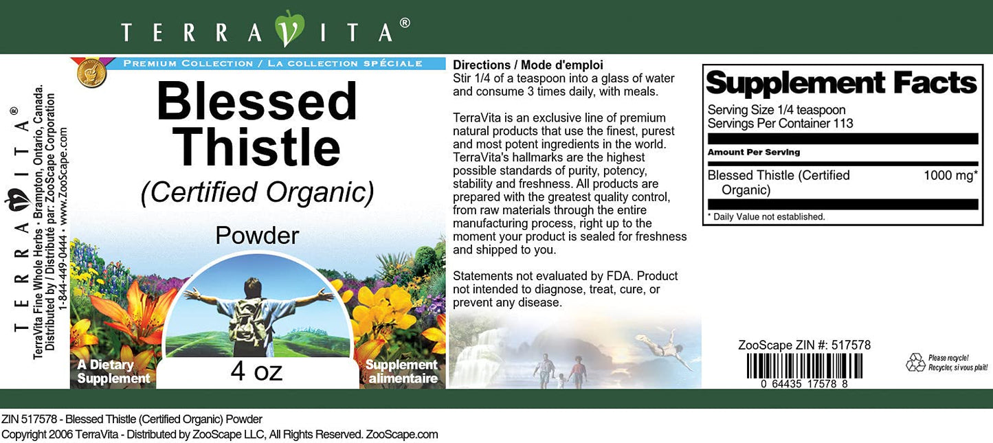 Terravita Blessed Thistle Powder 4 oz