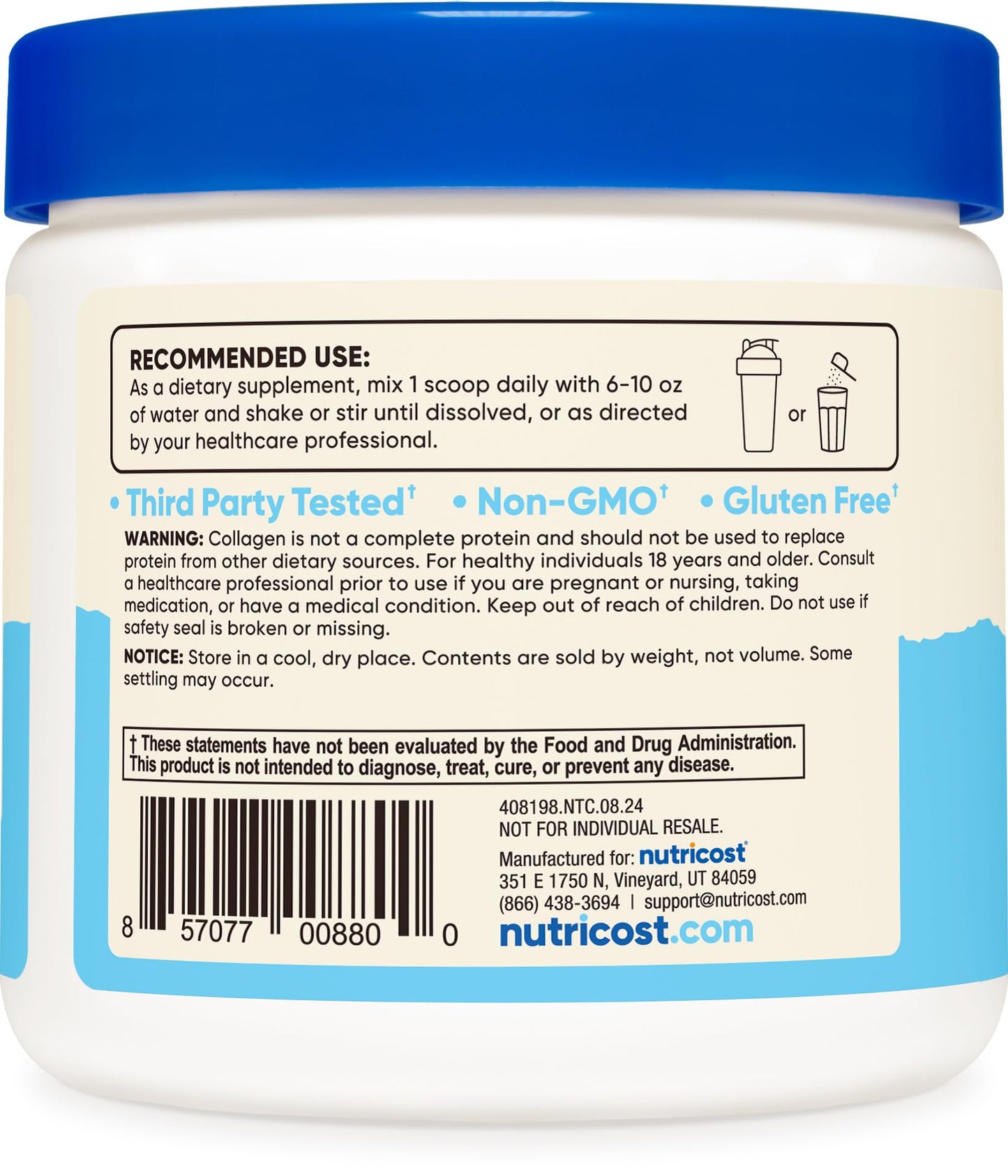 Nutricost Collagen Peptides Powder 4 oz