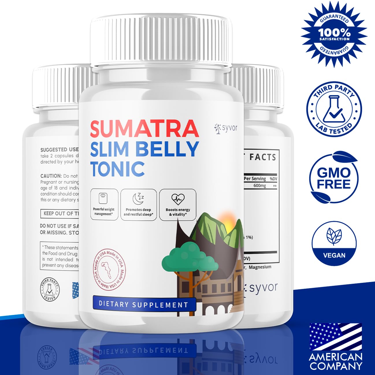 Syvor Sumatra SlimBelly Tonic Capsules 300 Capsules