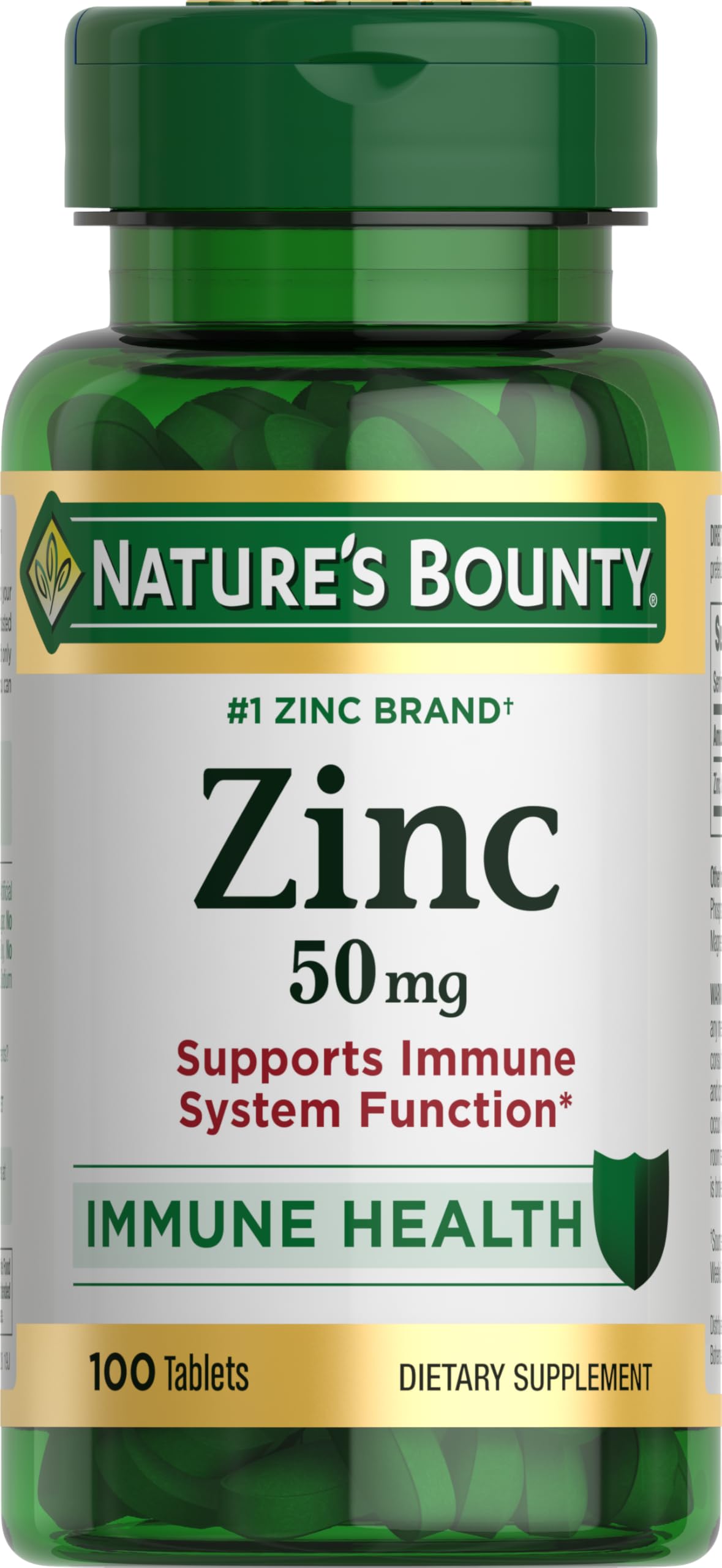 Nature's Bounty Zinc 50mg Capsule, 100 Count