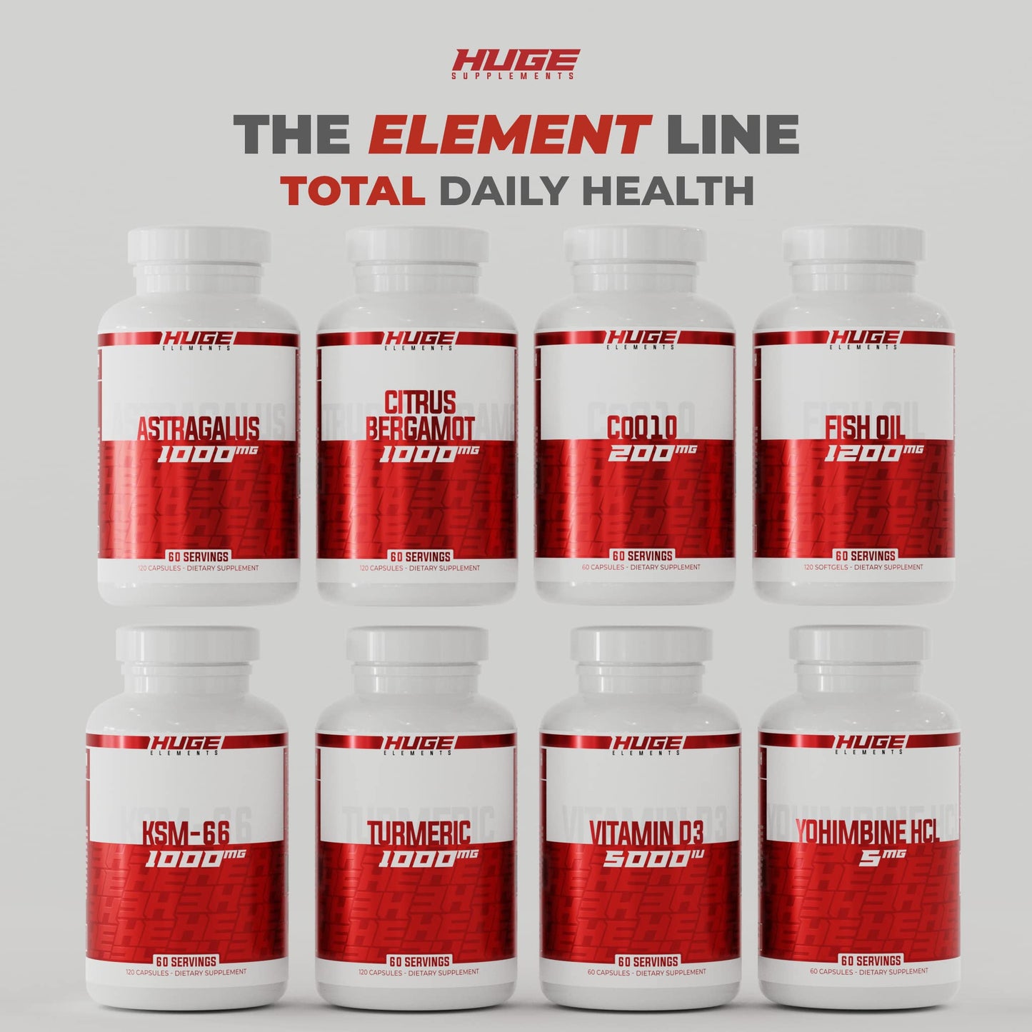 Huge Supplements 100% Pure Citrus Bergamot Extract 10:1 1000mg per Serving, 60 Capsules