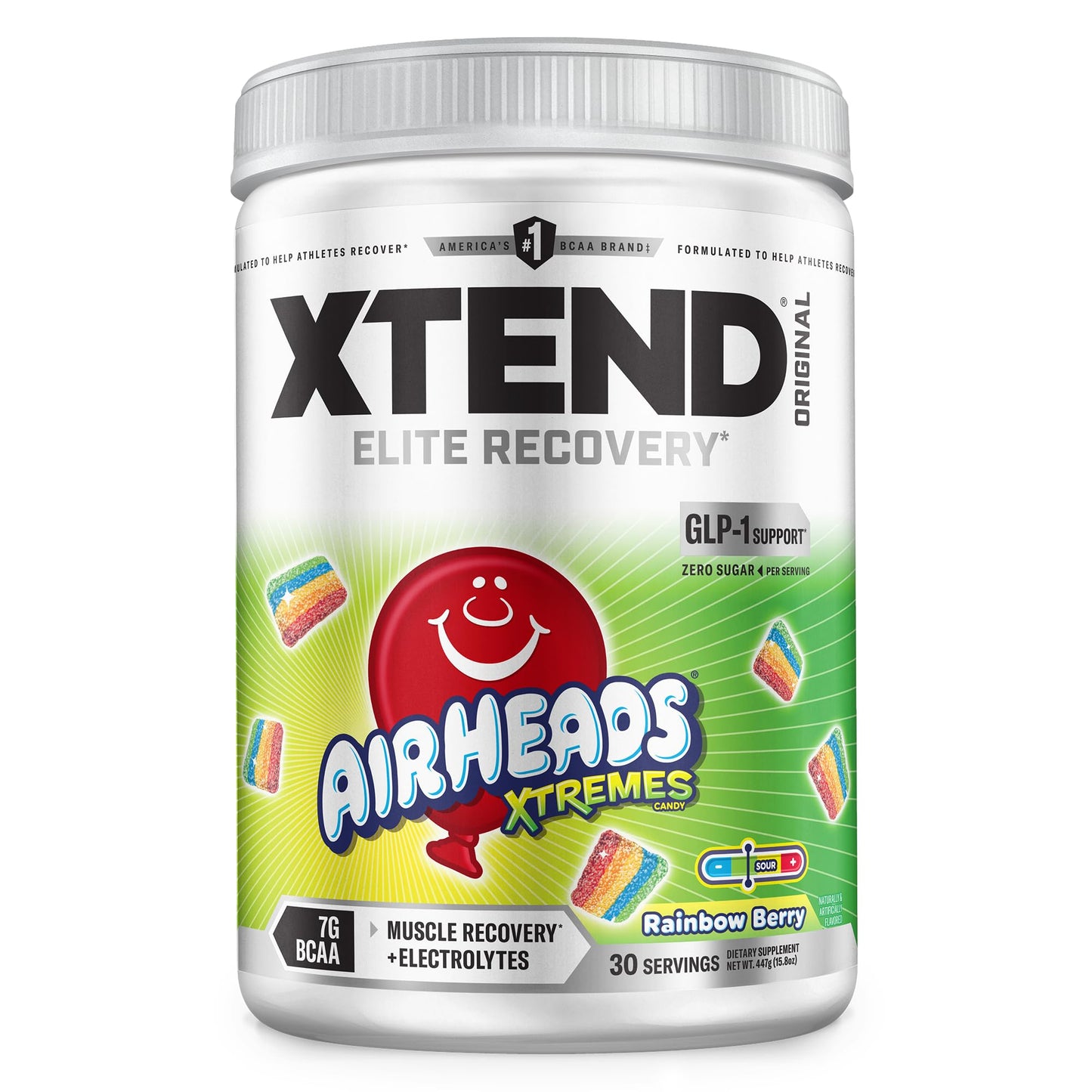 Xtend Original BCAA Powder with Zero Sugar, 7g BCAA, 30 Servings, 16