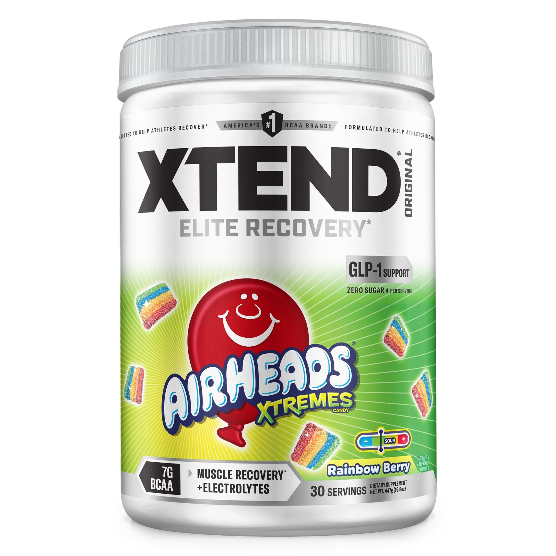 Xtend Original BCAA Powder with Zero Sugar, 7g BCAA, 30 Servings, 16