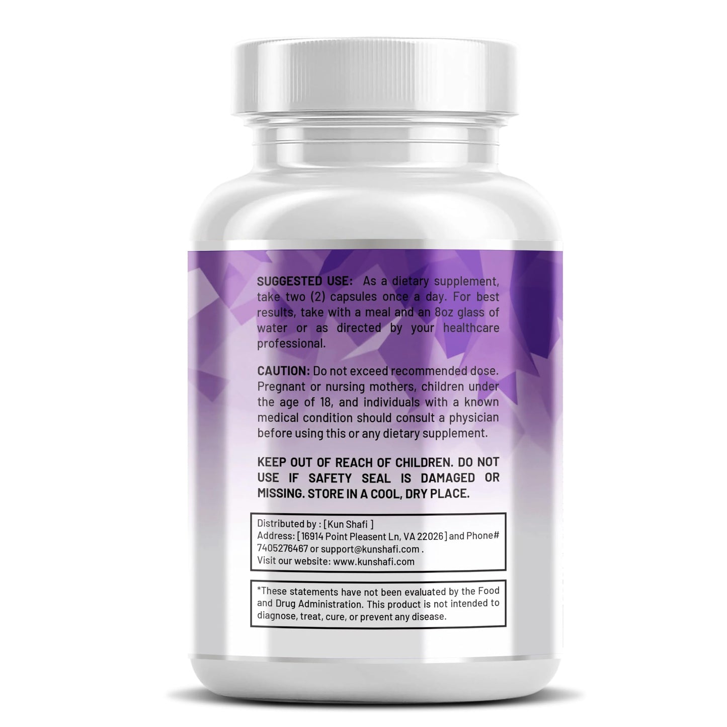Kun Shafi Berberine & Resveratrol Complex with Quercetin, Grape Seed, Green Tea, Vitamin C, and Nicotinamide Riboside NAD+ & Antioxidant Polyphenol Capsules, 60 Count