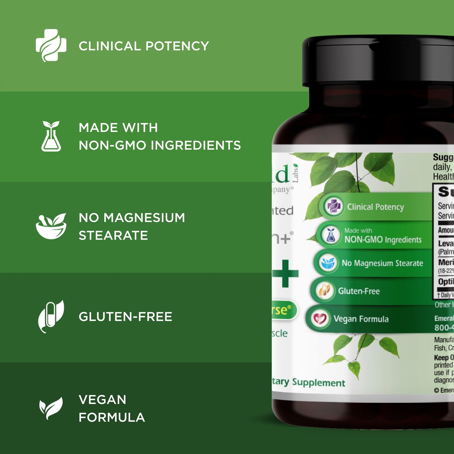 Emerald Labs Pea+ with Levagen+ Capsule 60 Count