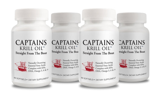 Captains Krill Oil Pure Antarctic Krill Oil Softgels 4-Pack