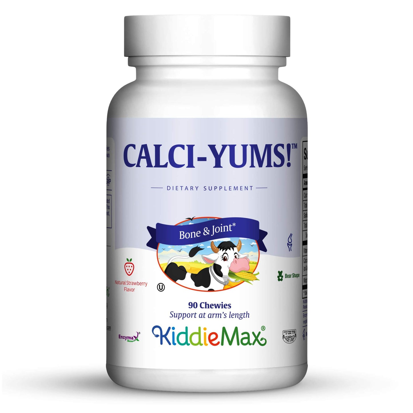Maxi Health KiddieMax Calcium CalciYum Flavored Animal Shaped Chewies Kosher Gummy, 1 Count