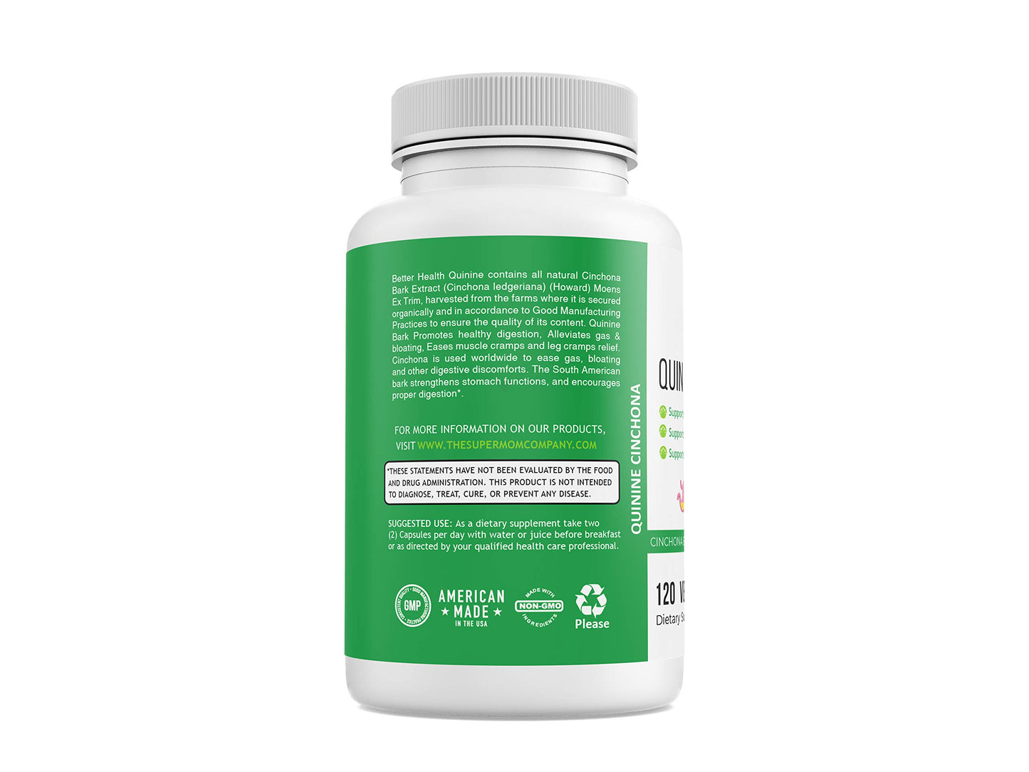 Better Health Quinine Cinchona Bark Extract Capsules 500 mg, 120 Count