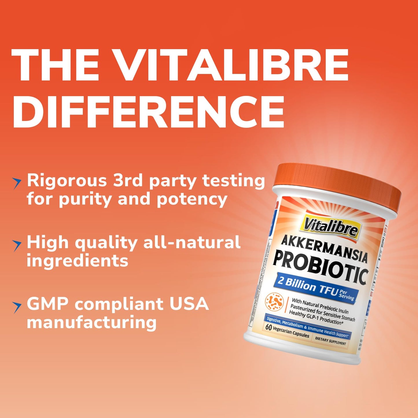 Vitalibre Akkermansia Muciniphila Probiotic Capsule, 60 Capsules