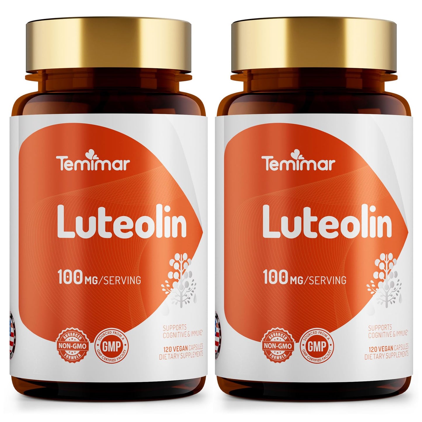 Temimar Luteolin 100mg Capsules, 240 Count