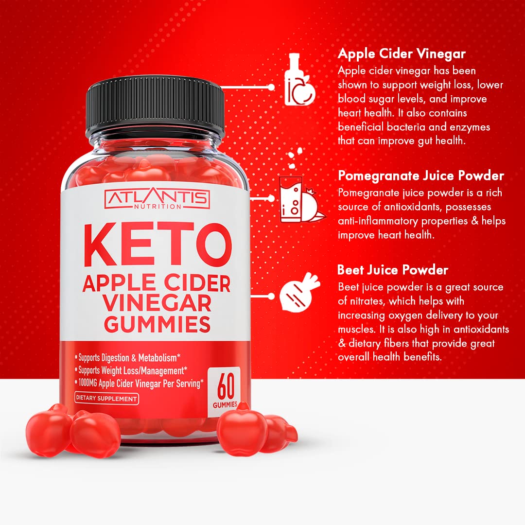 Atlantis Nutrition Keto ACV Gummies, 60 Count