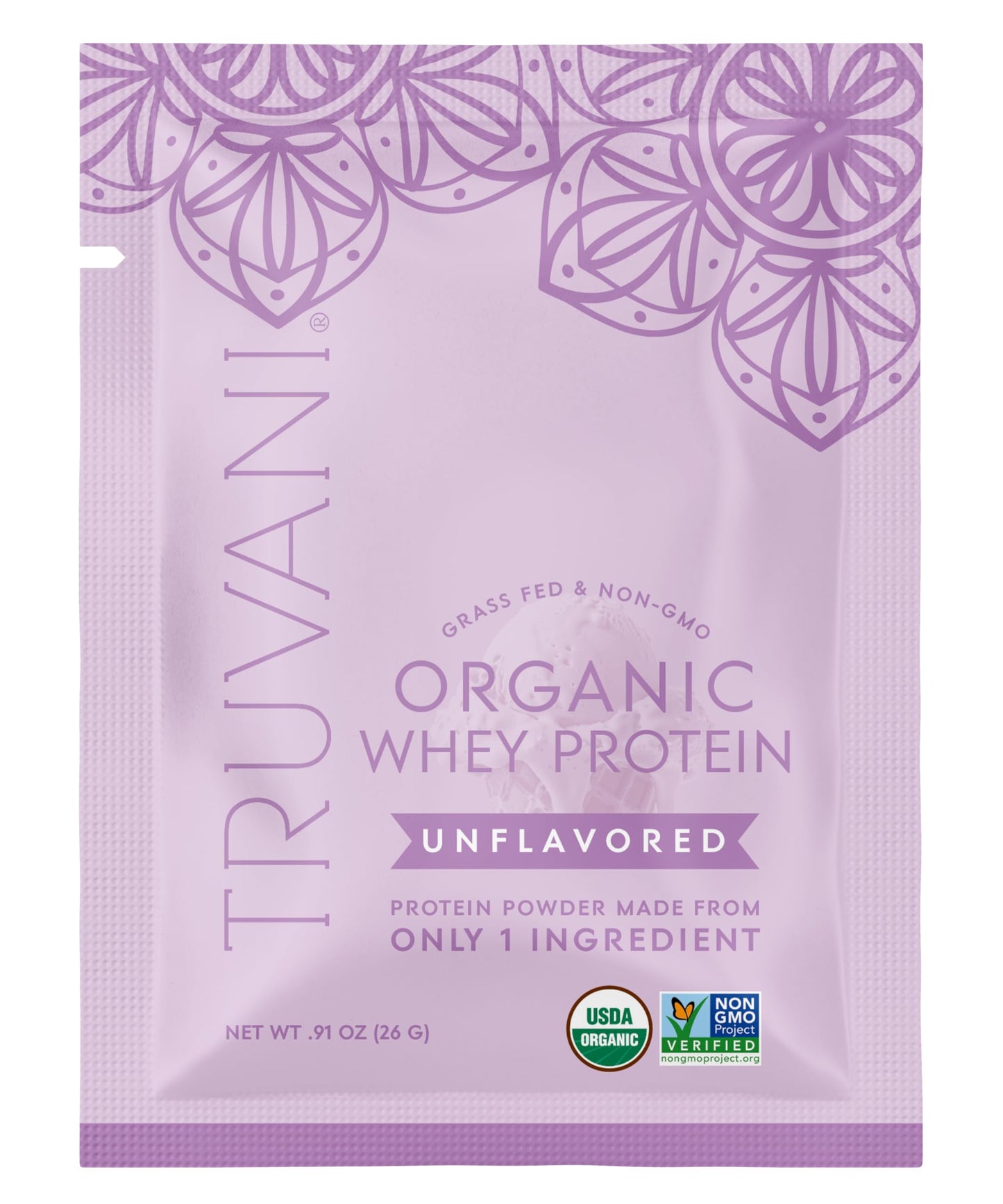 Truvani Organic Whey Protein Powder 0.91 oz