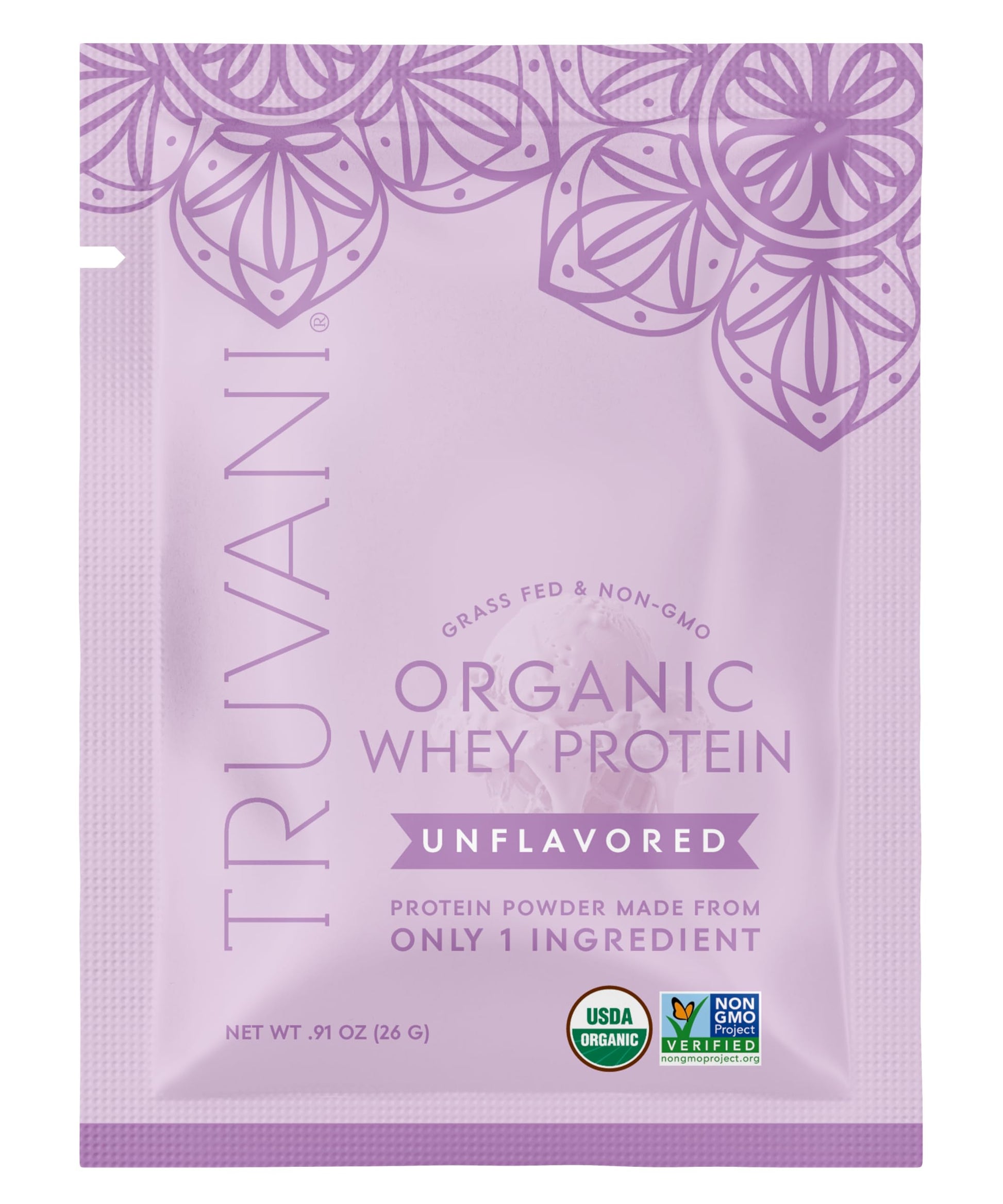 Truvani Organic Whey Protein Powder 0.91 oz