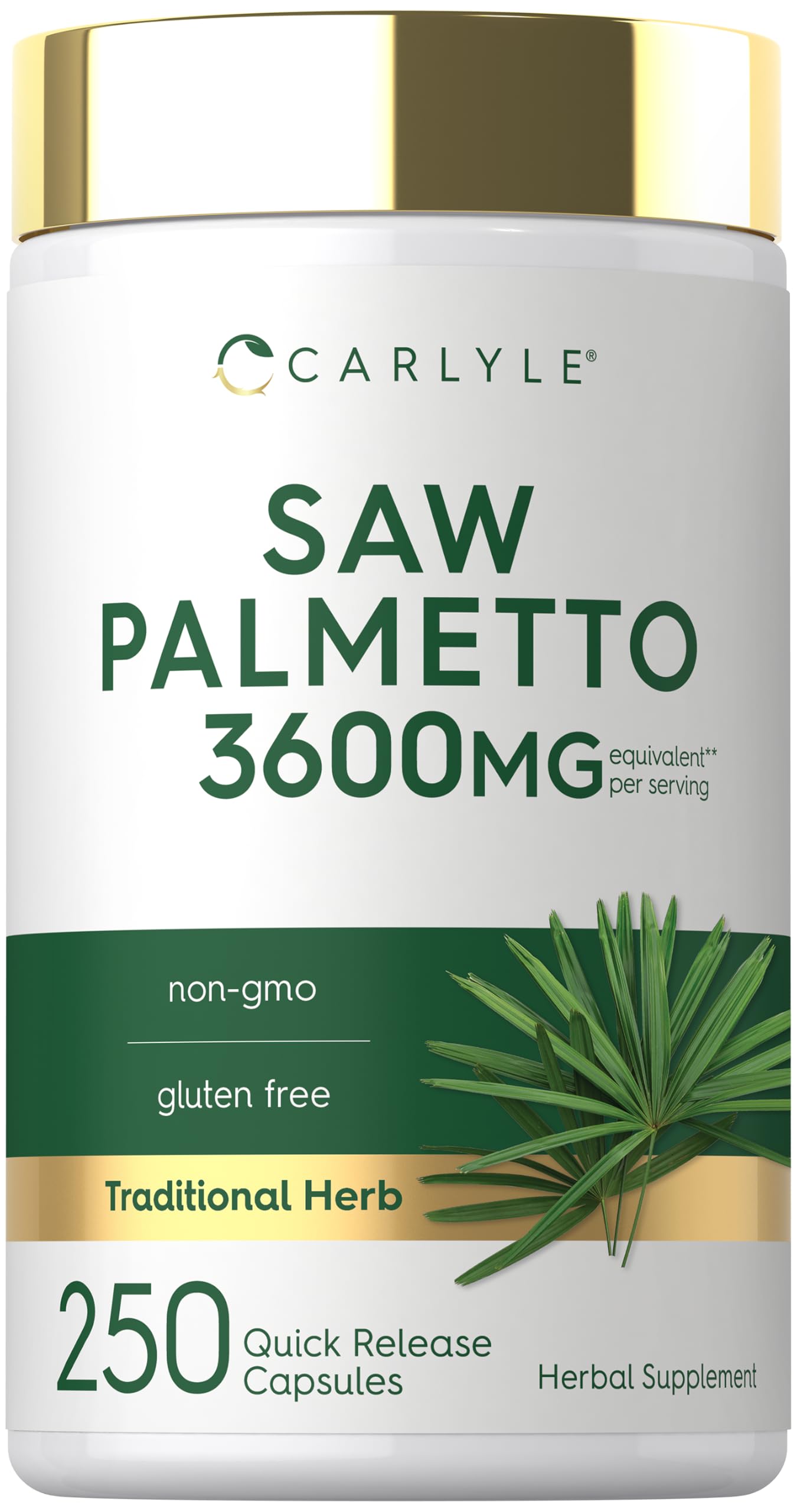 Carlyle Saw Palmetto for Men and Women 250 Capsules