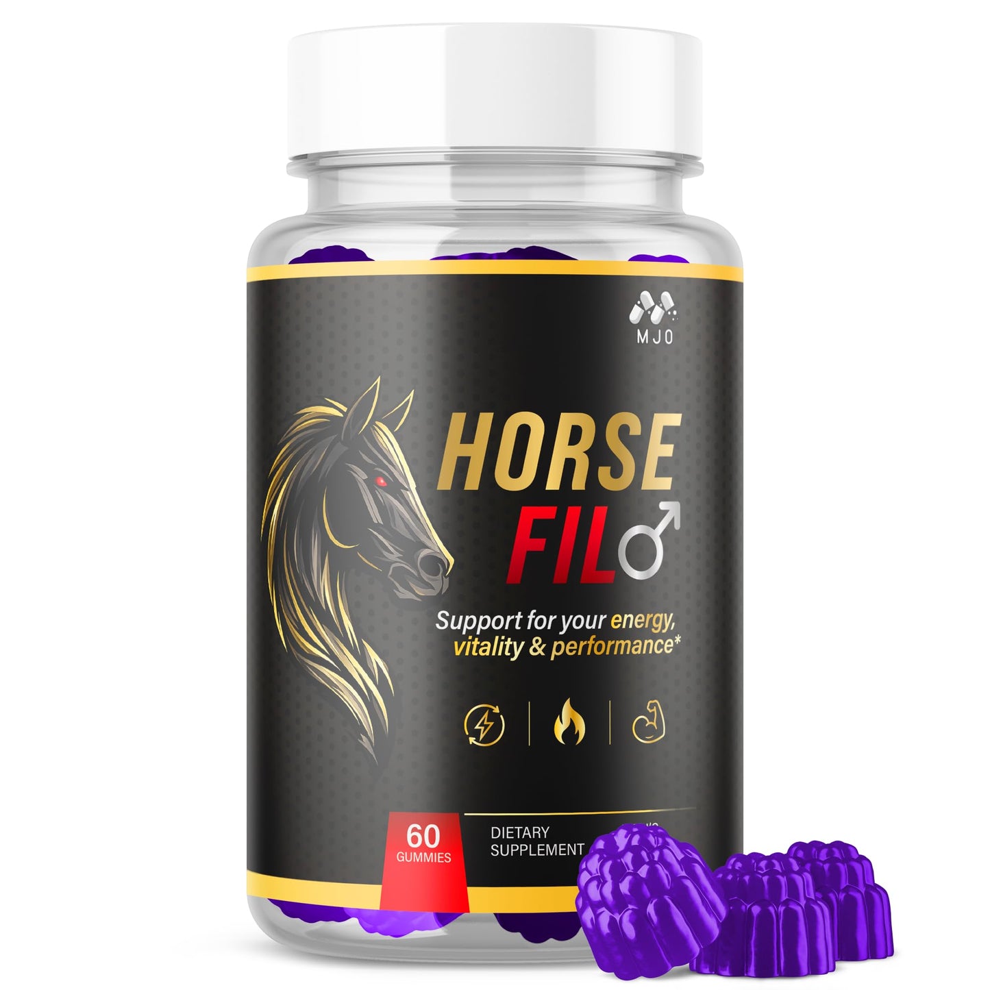 MJO Horse Fil Gummies Official Advanced Formula Supplement, 60 Gummies