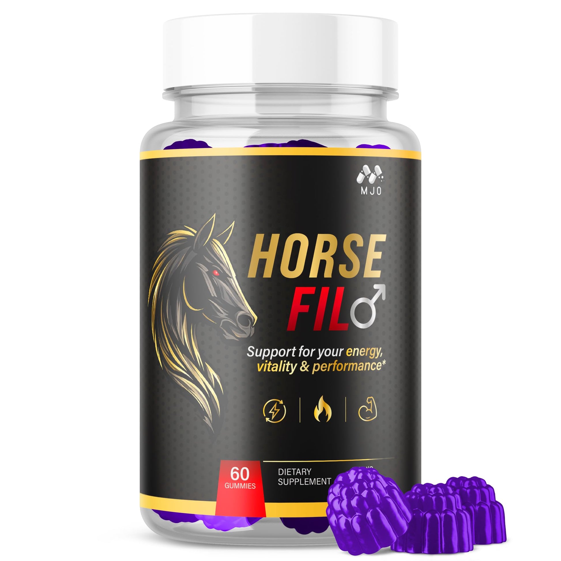 MJO Horse Fil Gummies Official Advanced Formula Supplement, 60 Gummies