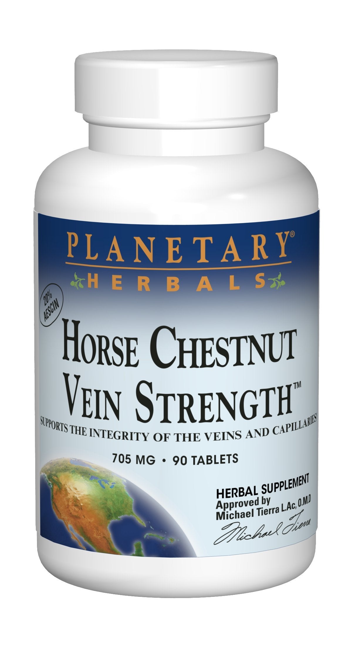 Planetary Herbals Horse Chestnut Vein Strength 705mg, Supports The Integrity Of The Veins And Capillaries, 90 Tablets