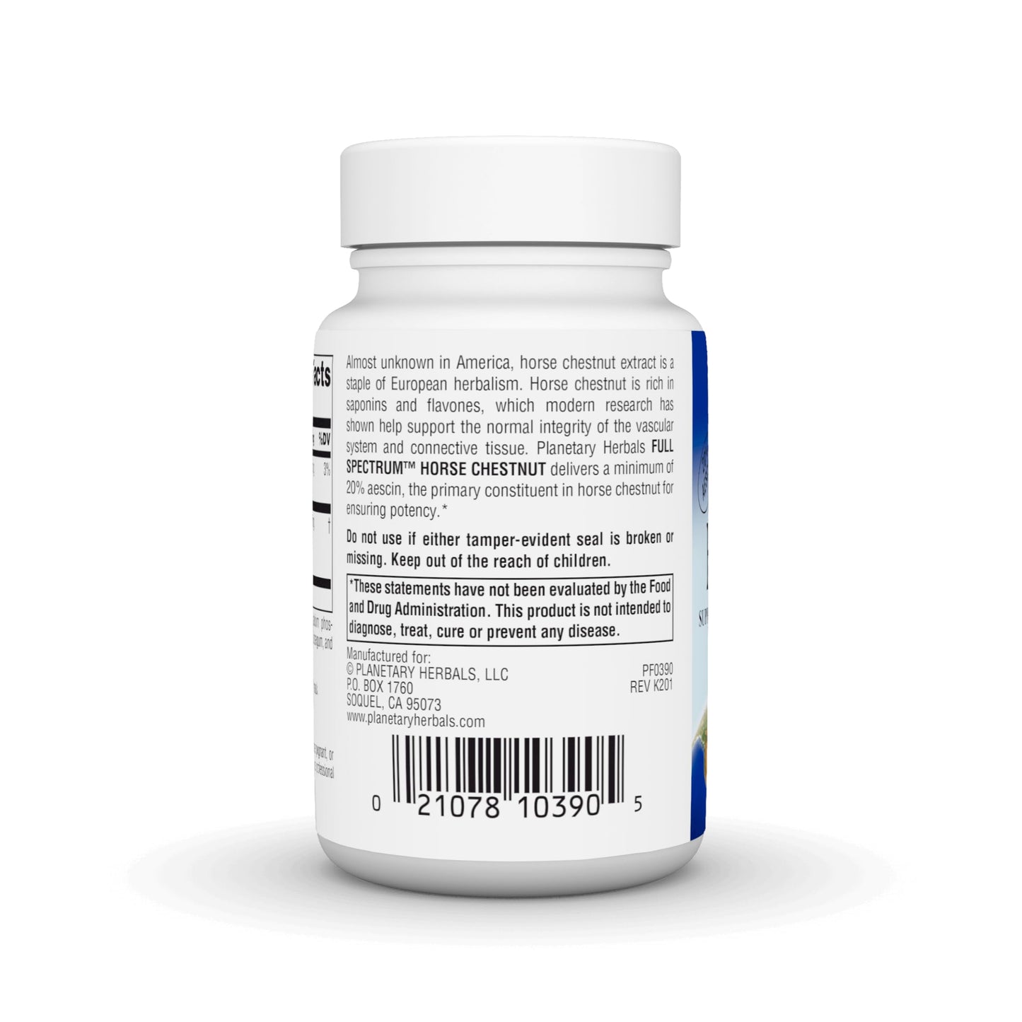 Planetary Herbals Full Spectrum Horse Chestnut 500 mg Tablet, 60 Tablets