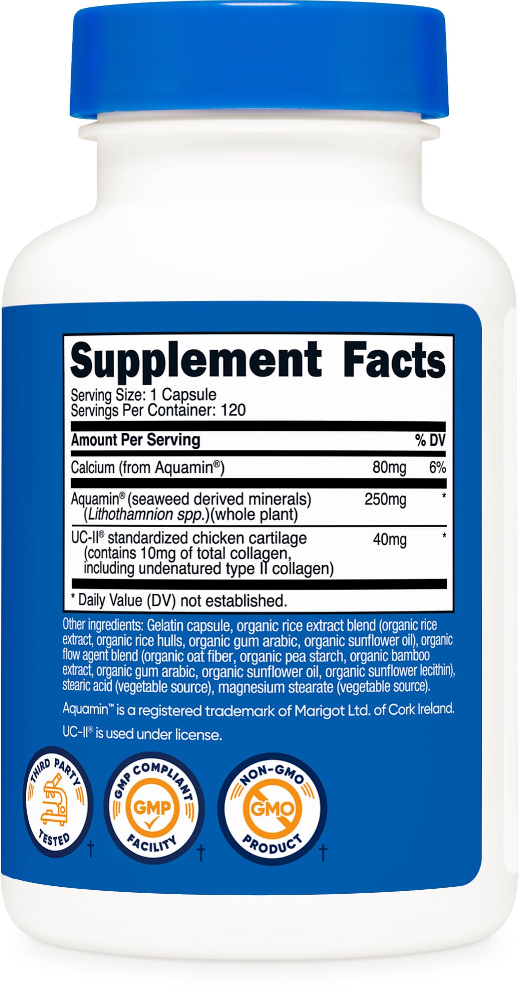 Nutricost UC-II Collagen (40mg) Capsules, 120 Count