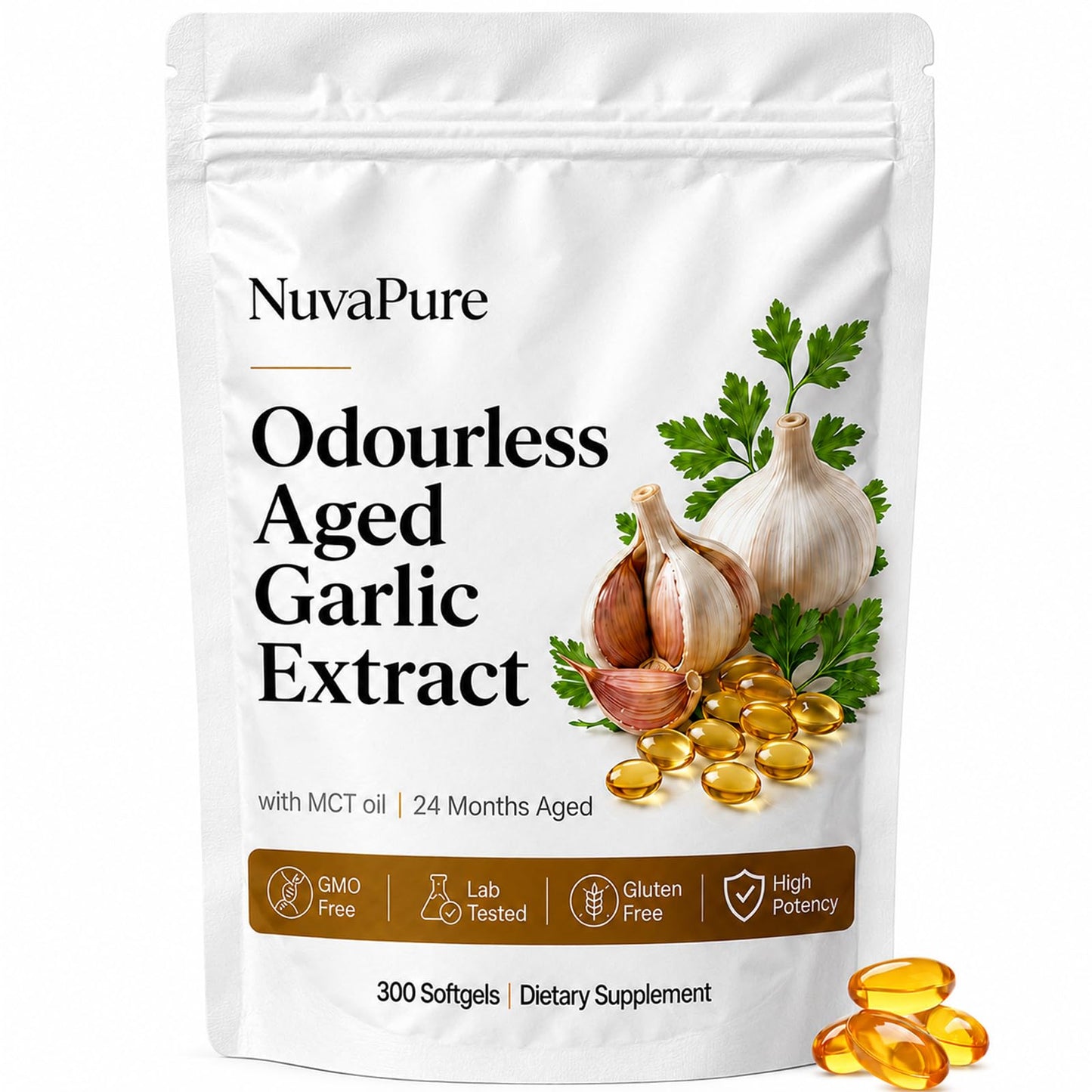 KWEZTY Nuvapure Aged Garlic Capsules 1 Count