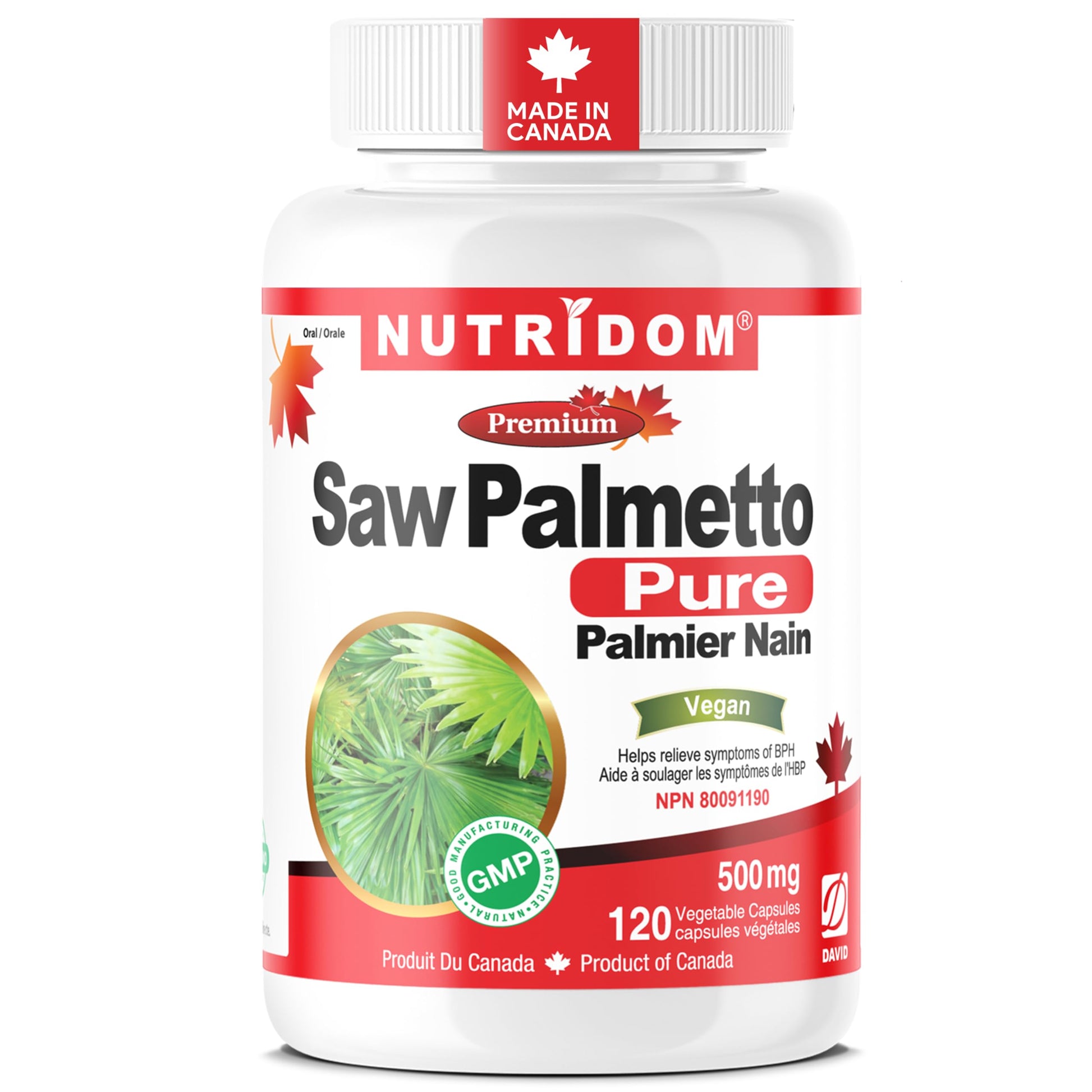 Nutridom Saw Palmetto 500mg Capsules, 120 Count