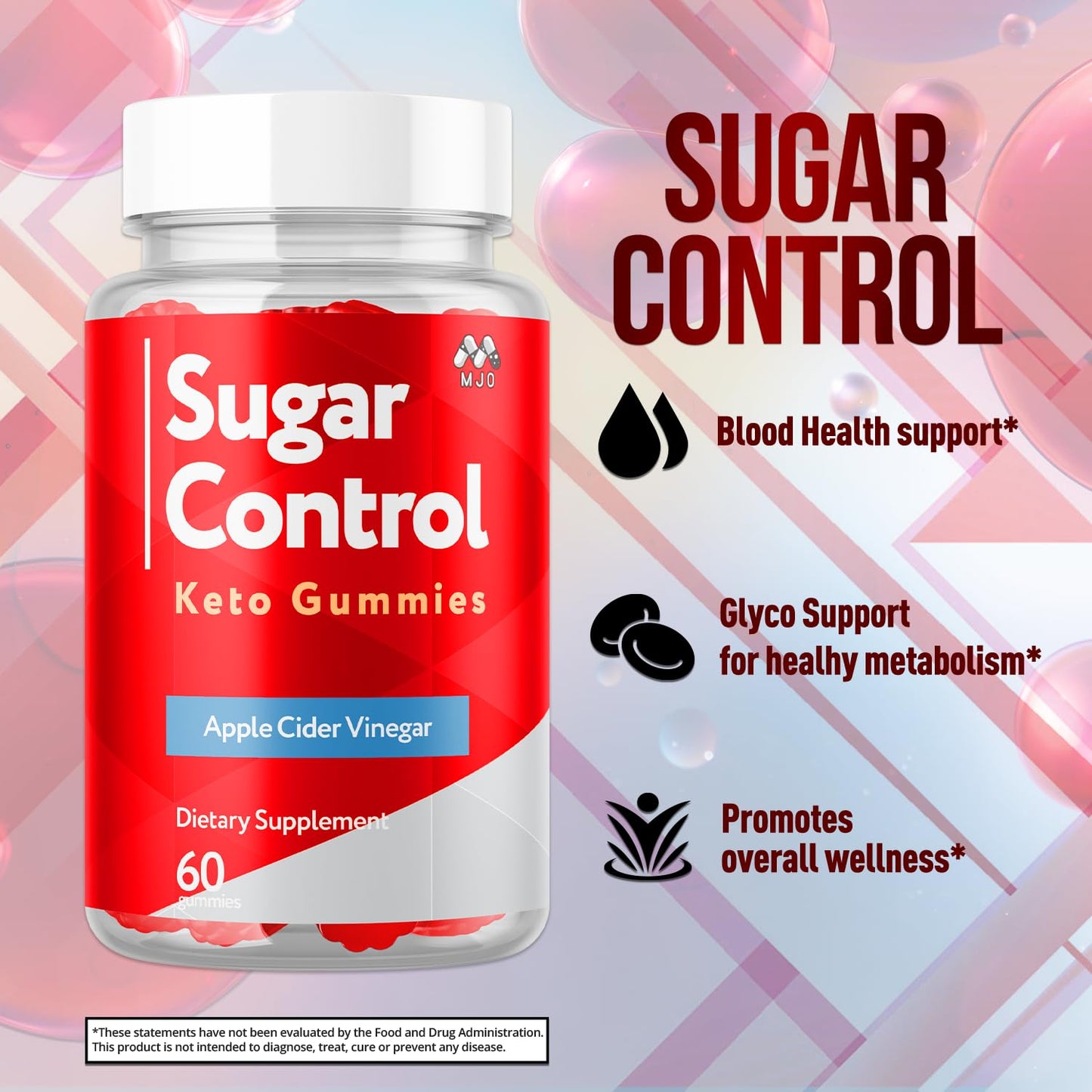 MJO SugarControl Keto Gummies 180 Gummies