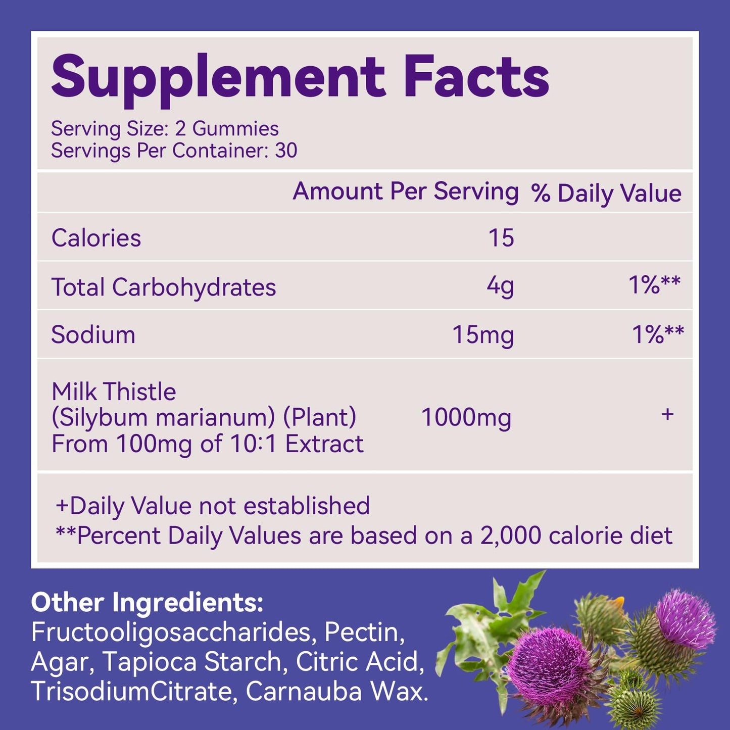SmildeHeal Milk Thistle Gummies 120 Count