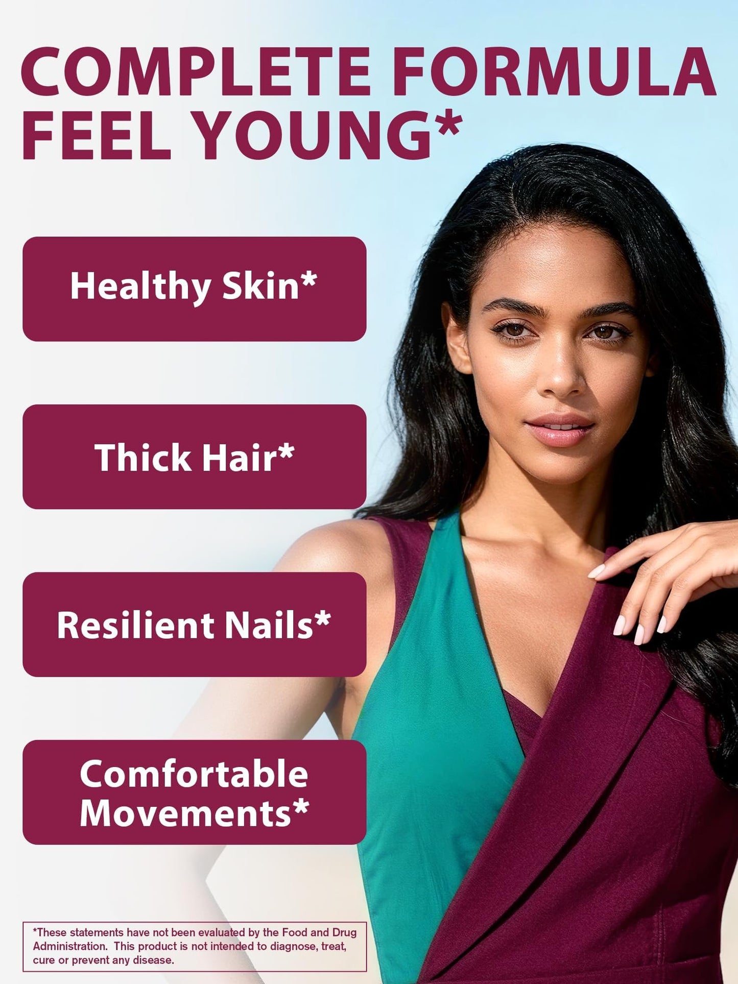 Vitacook Multi Collagen Peptides for Women & Men, Hydrolyzed, Types I, II, III, V, X, Biotin, Keratin, Hyaluronic Acid, VC, Zinc, Selenium & Herbal Blend for Skin, Hair, Nails & Mobility, 60 Capsules