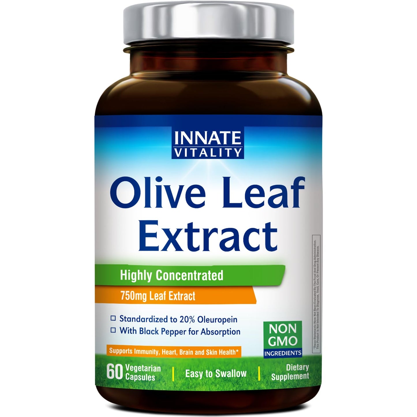 Innate Vitality Olive Leaf Extract Capsules, 60 Count