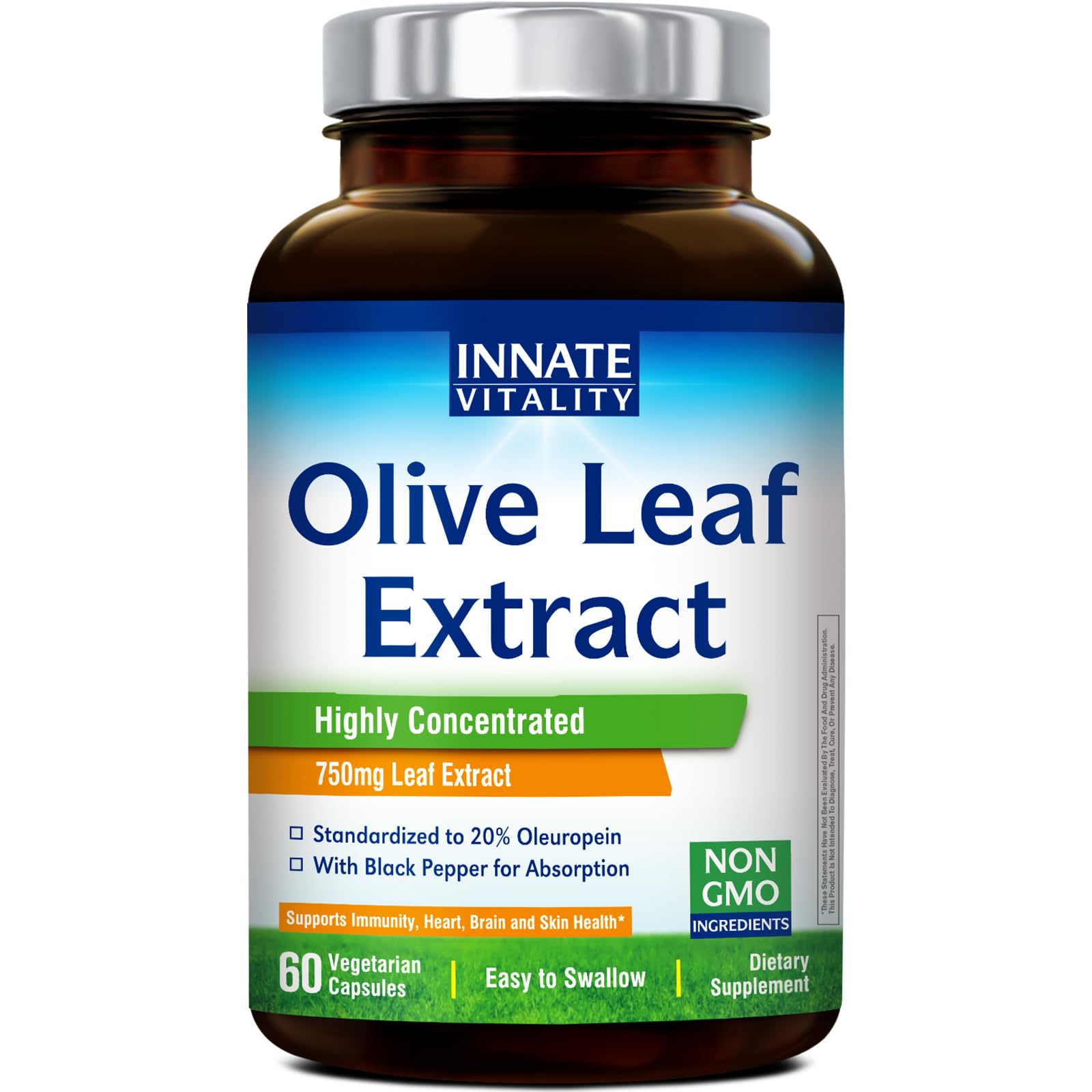 Innate Vitality Olive Leaf Extract Capsules, 60 Count