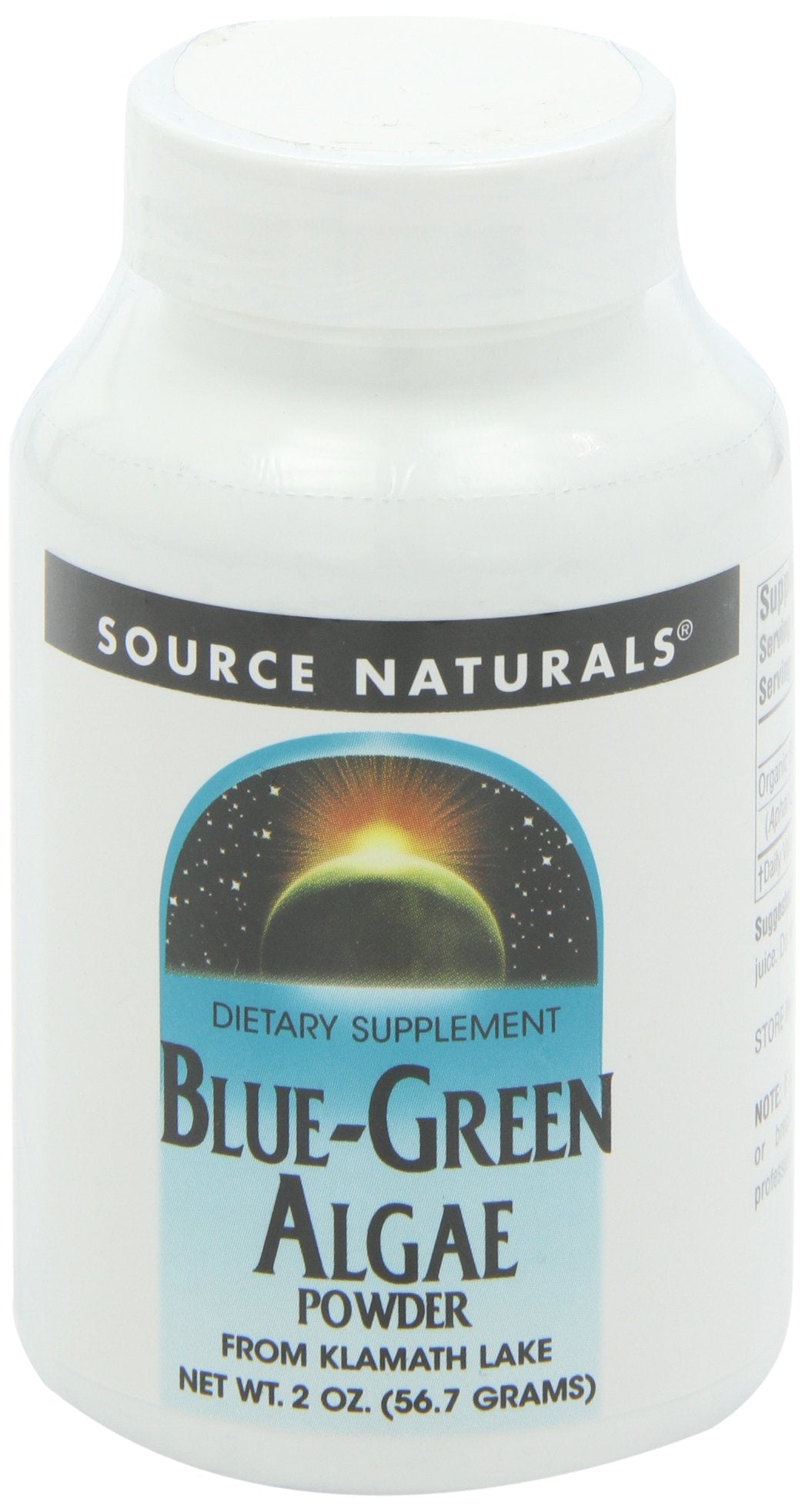 Source Naturals Blue-Green Algae from Klamath Lake, with Phycocyanin and Chlorophyll Powder, 2 oz