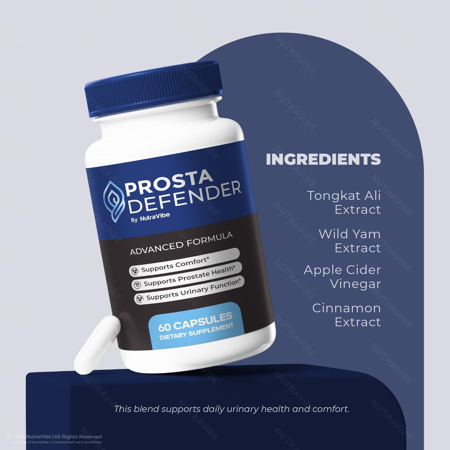 NutraVibe Prosta Defender Prostate Support Capsule, 60 Count