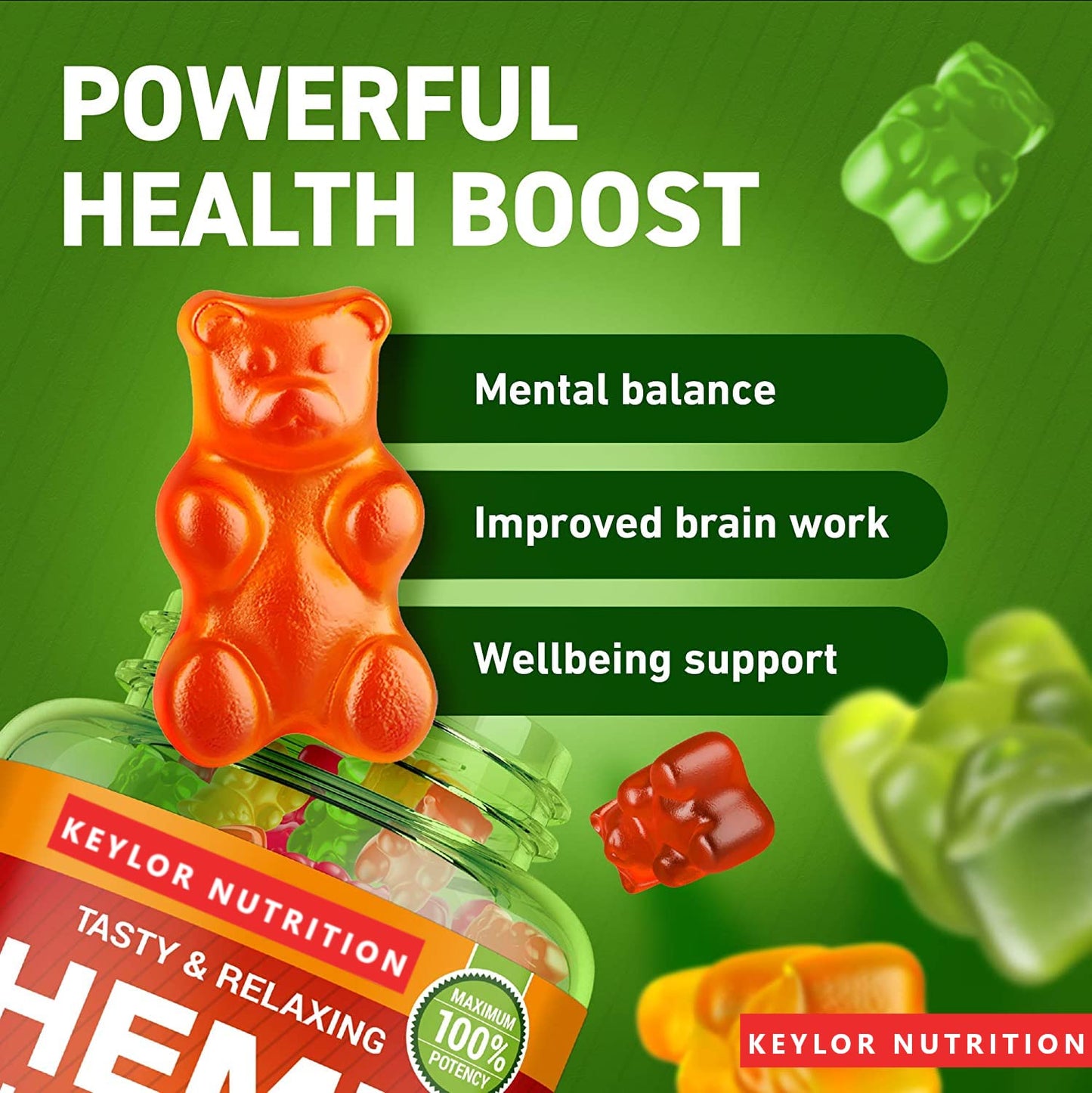 WELLBIES Hemp Gummies 60 Count