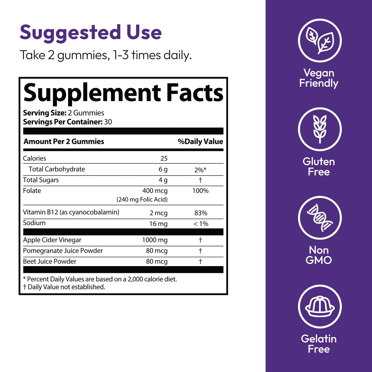 Justified Laboratories Ultra Quick Keto ACV Gummies 120 Servings