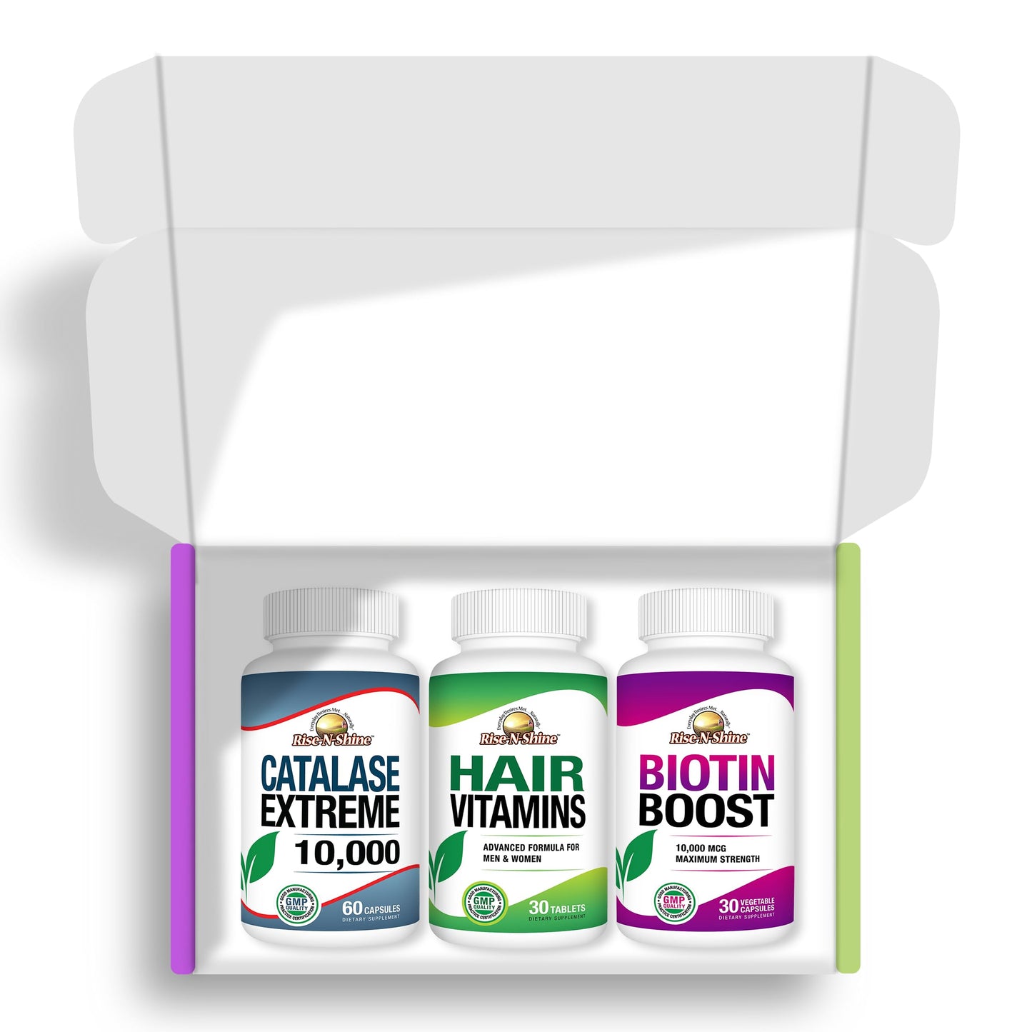 Rise-N-Shine Biotin Boost 10,000 Capsules, 3-Pack
