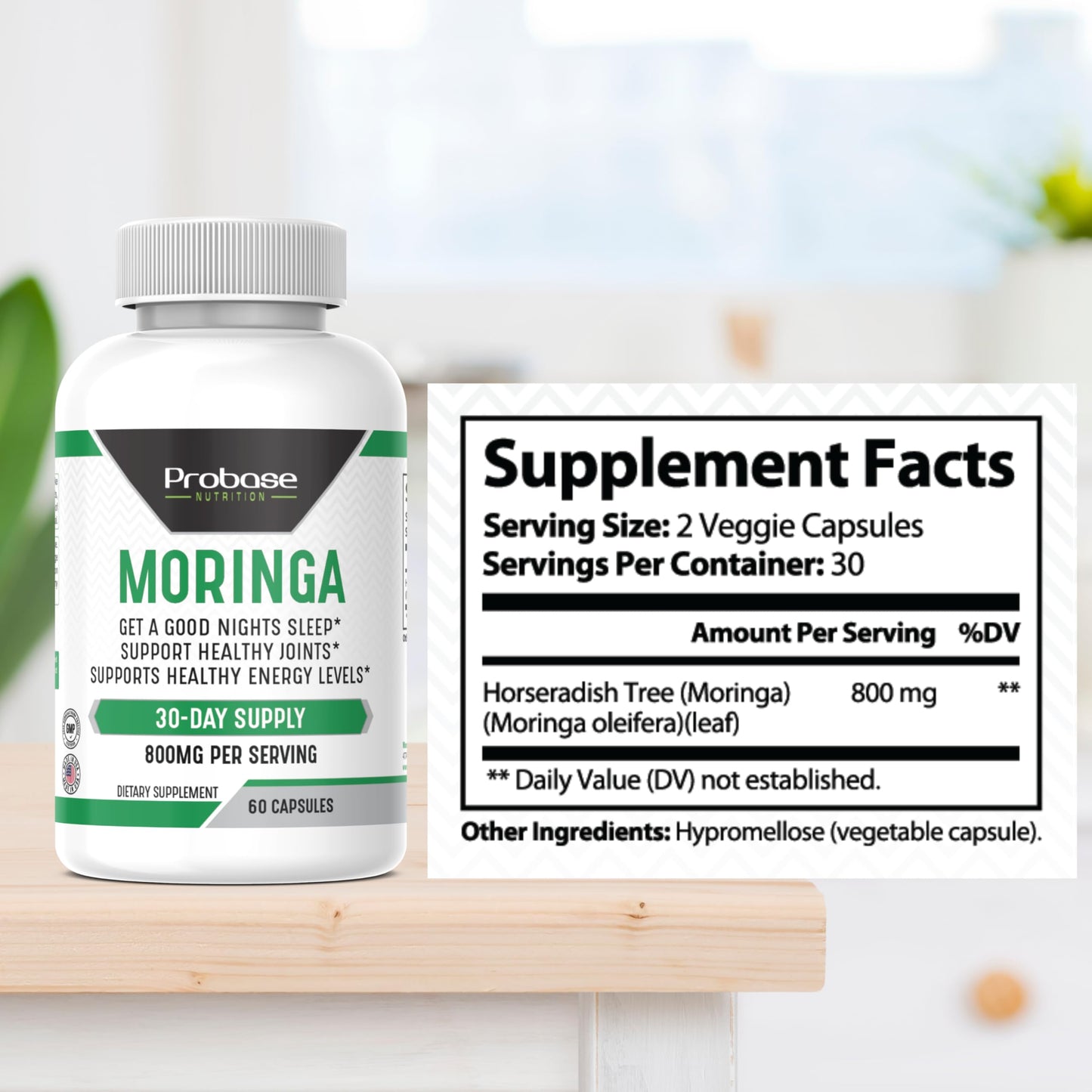 Probase Nutrition Moringa Oleifera Capsules 60 Count