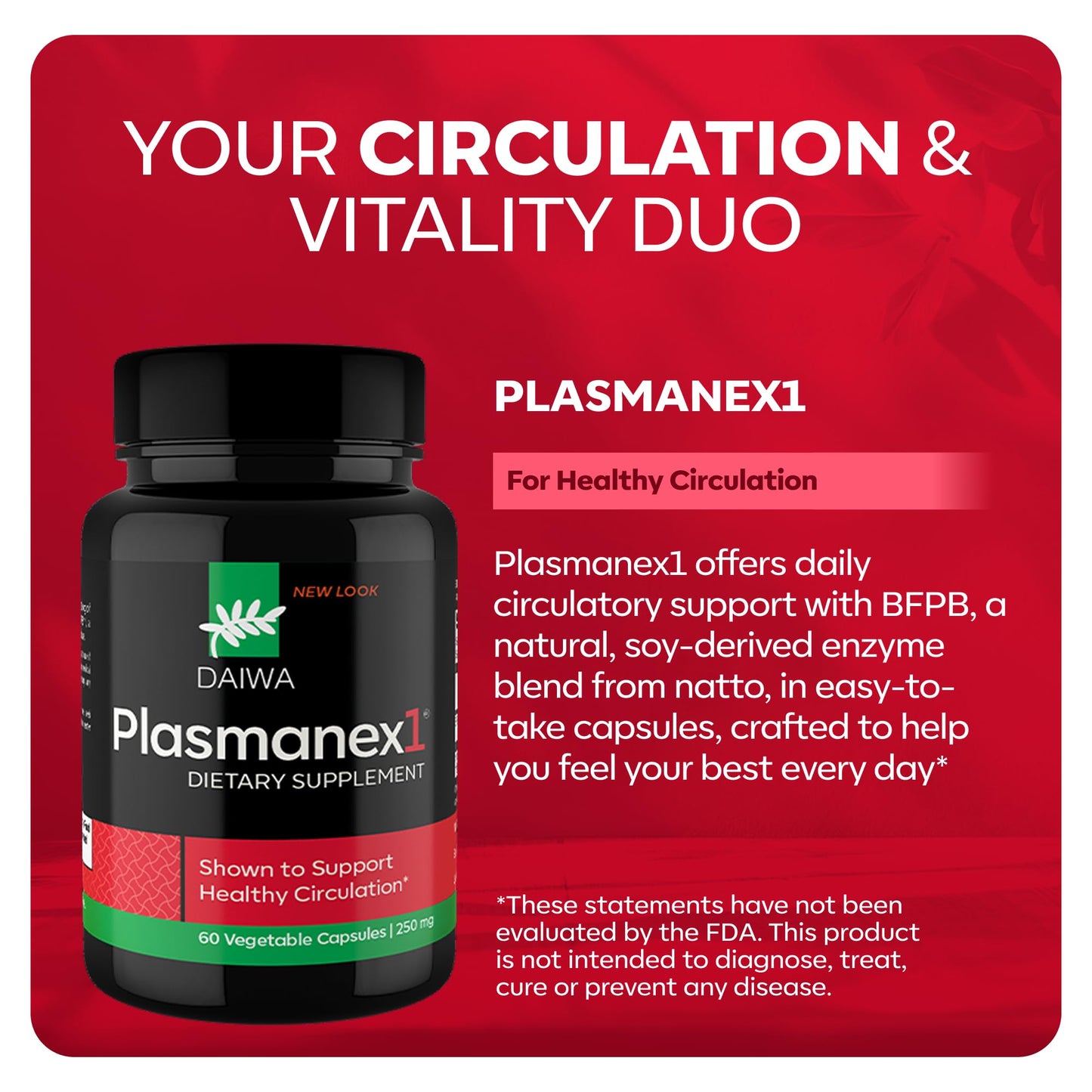 Daiwa Health Development Plasmanex 1 + Krill Oil Capsules, 120 Count