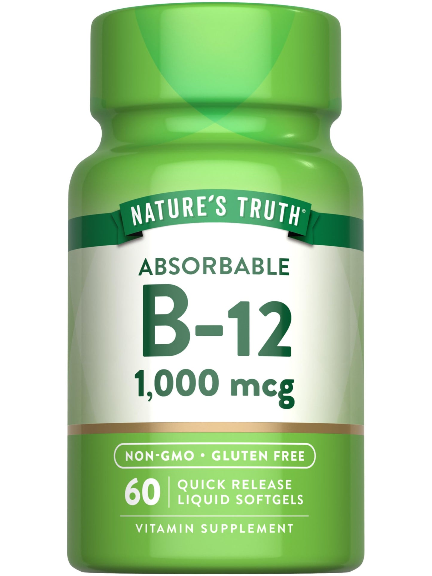 Nature's Truth Vitamin B12 1000 mcg Softgels 60